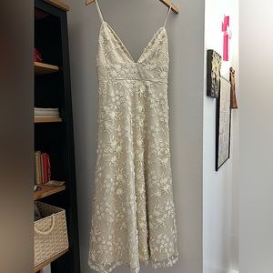 Embroidered Floral Lace Midi Dress (Lulu’s)